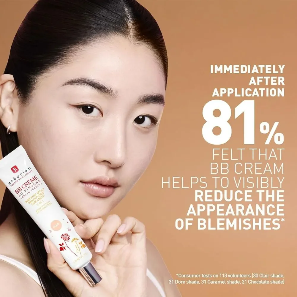 Erborian BB Cream SPF 20 Doré Golden/Tan Korean Skincare Makeup Hybrid 1.5 oz